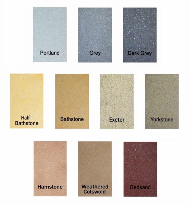 Cast Stone Standard Colour Range