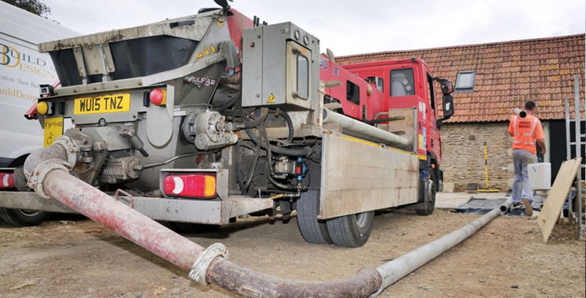 Concrete line pump